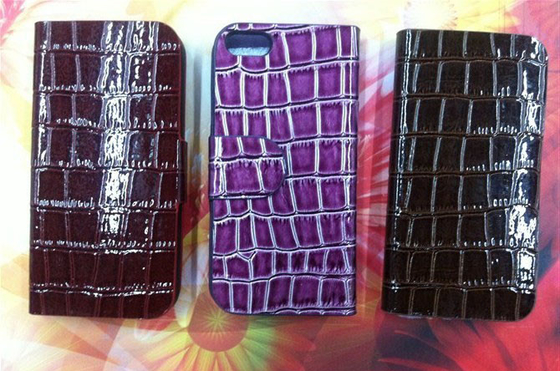 Черные бортовые защитные чехлы Iphone сальто для кожи PU iPhone5 покрывают IP5C-5