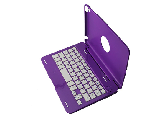 Облегченная клавиатура Bluetooth iPad Яблока, пурпурная алюминиевая задняя сторона обложки